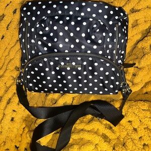 Karl Lagerfeld Black and White Polka Dot Crossbody Bag